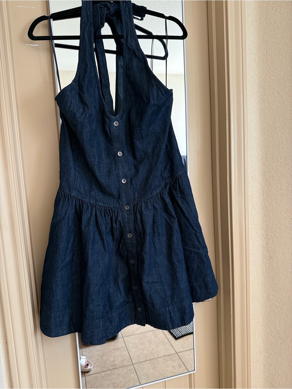 Free People Clean Break Halter Mini Dress